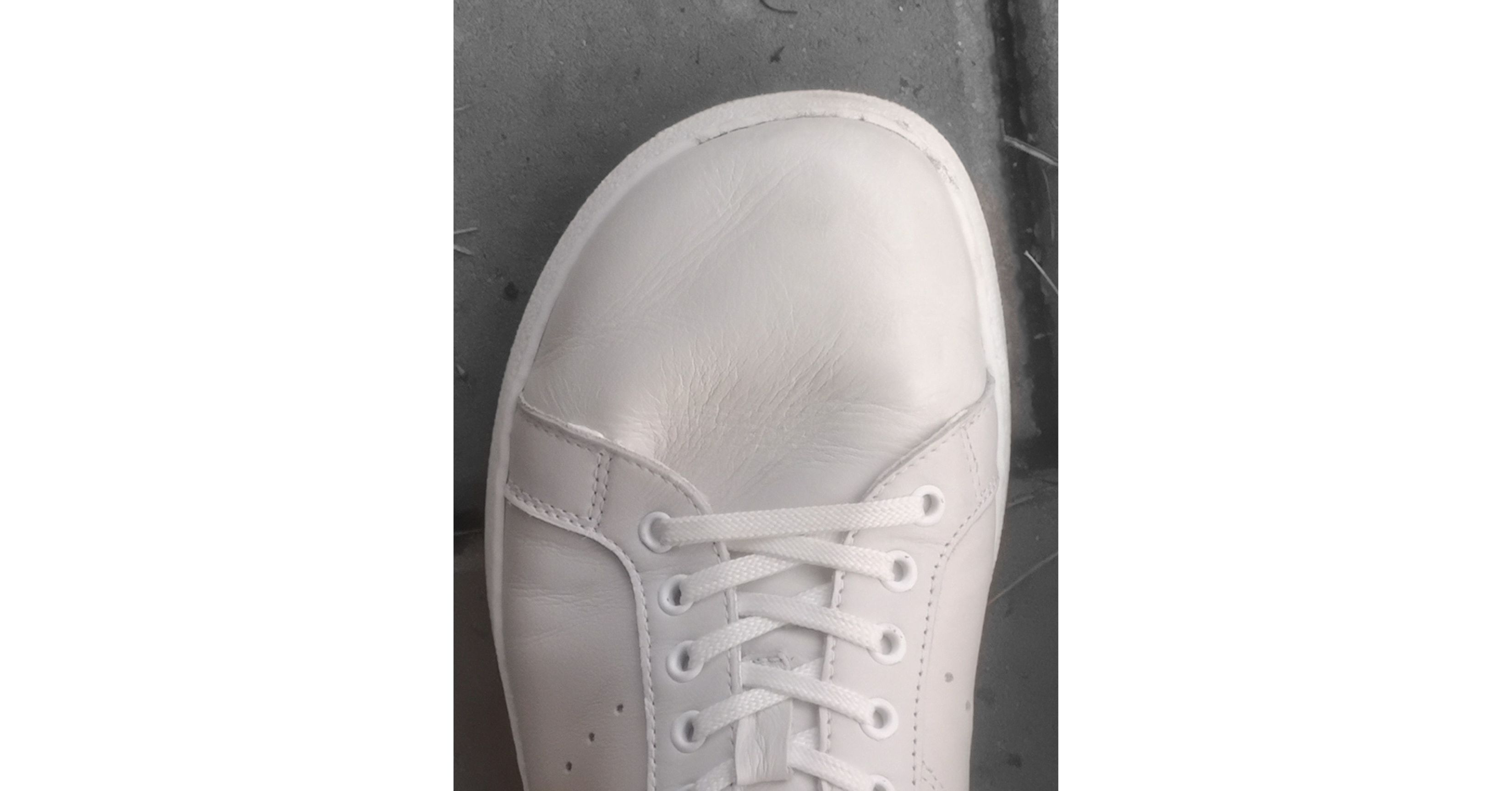 Bílý Krém Shoe Cream White 101  Jak odstranit skvrny na kožených bílých teniskách trg the one bílé sneakers oprava renovace foto po